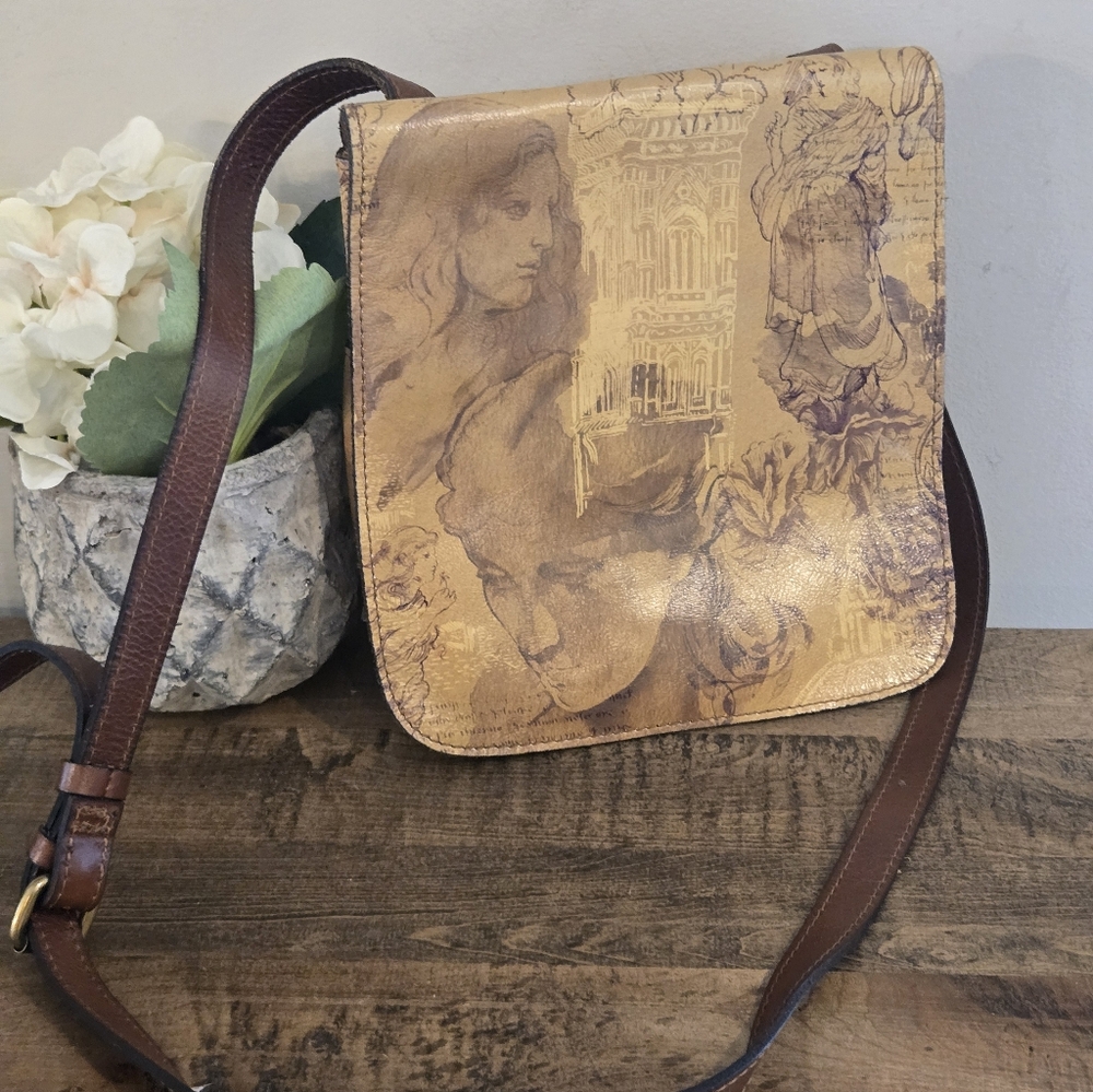 Patricia Nash leather Grenada Italian Dketchbook crossbody. NWT - Picture 9 of 16